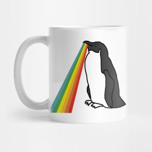 Animals with Rainbow Puke Penguin Mug